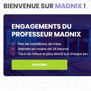 Madnix casino homepage