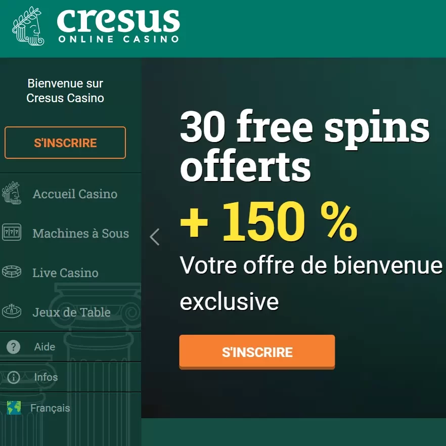 cresus casino homepage